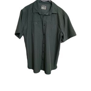 Lake & Trail Men’s Muted Green Short Sleeve Fast-Dri SZ M Button Down Shirt